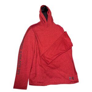 Underarmour Cold Gear Mens red hoodie sweater size L SKU 7421
